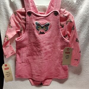 Levi's Pink Butterfly Kids Set